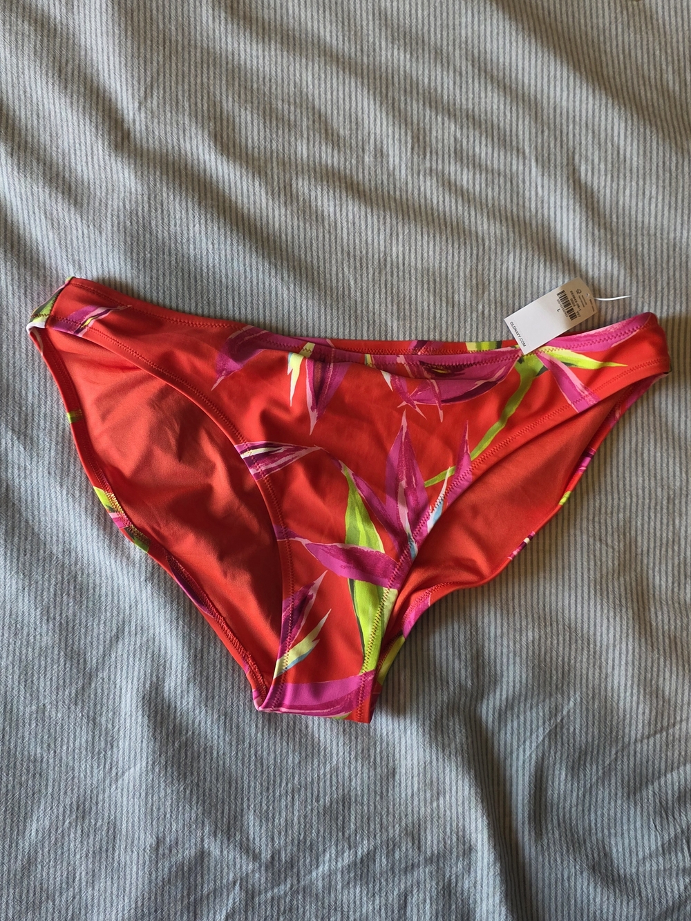 Old Navy Neon Floral Bikini Bottoms - Pink Orange & Lime